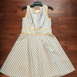 Gray and White Chevron Summer Dress